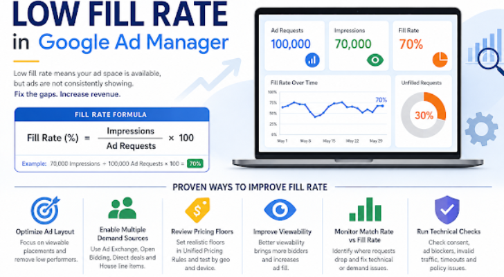 How to Fix Low Fill Rate in Google Ad Manager (GAM)