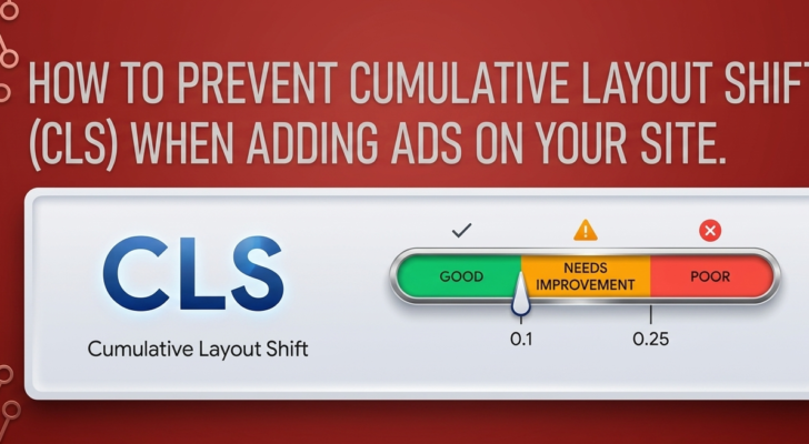How to prevent Cumulative Layout Shift (CLS) when adding Ads on your site.